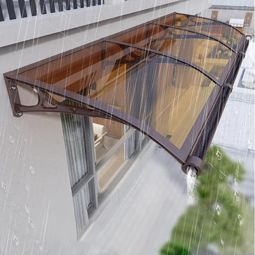 Dtyubfg Marquesina para Puerta,Marquesina para Puerta de Entrada,Tejadillo de Protección,toldos para Ventanas,Hecho en Cubierta de Policarbonato, toldos para Ventanas - 60x60cm