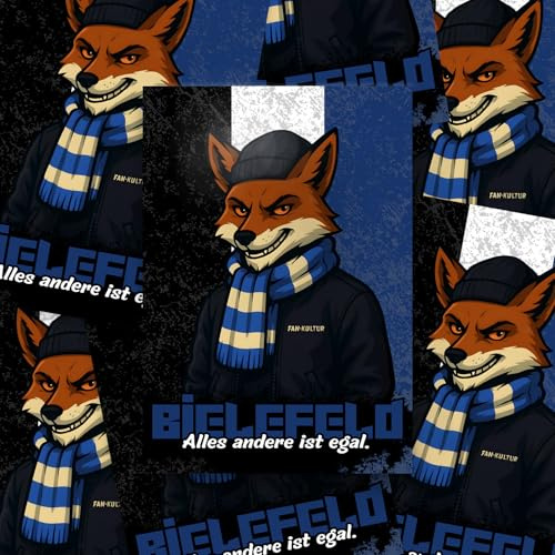 Fan-Kultur Xperience 100x Bielefeld Sticker/Limitierte Winter Aufkleber #2/ Fußball Fanartikel/DIN A7/ PVC/wetterfest/Geschenkidee Weihnachten