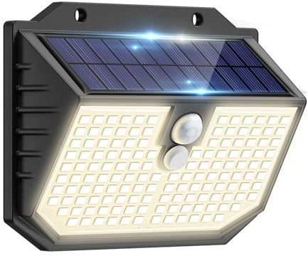nipify Solar Lights,Upgraded 5000K Neutral Solar Garden Lights,3 Modes Motion Sensor and IP65 Waterproof Solar Lights Outdoor Garden for Outside Shed Driveway Backyard Garage Walkway Wall Fence