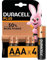 Duracell - Plus AAA, Pilas Alcalinas (paquete de 4) 1.5 Voltios LR03 MN2400