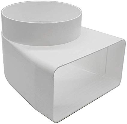 Kair 180 x 90mm to 150mm 90 Degree Elbow Plastic Duct Adaptor