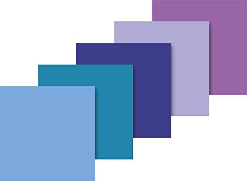 Heyda 203375719 Seidenpapier, sortiert 50 x 70 cm, 5 Farben sortiert (Hellblau, Wasserblau, Dunkelblau, Lavendel, Lila)