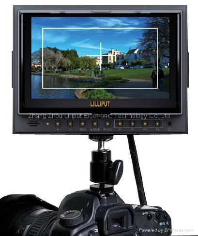 Lilliput 5D-II/O/P Field Monitor 7, PEAKING, ZEBRA, FALSE COLOR, ZOOM,... for Canon 5DII 1024x600 HD HDMI IN/OUT