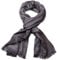 styleBREAKER Unisex weicher langer Schal mit Fransen und dezentem Quadrate Muster, Geometrisch gemustert, Tuch 01018051, Farbe:Grau