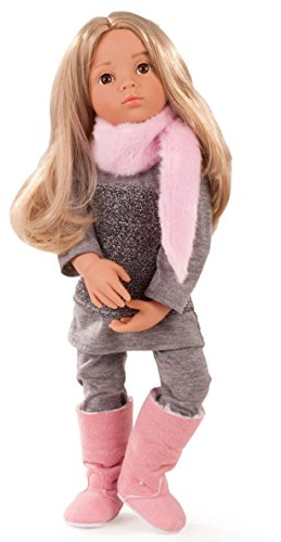 Götz 1466023 Happy Kidz Emily va au cinéma poupée - poupée Debout Multi-articulée de 50 cm de Haut avec Cheveux blonds, Yeux Marrons - Ensemble de 6 pièces
