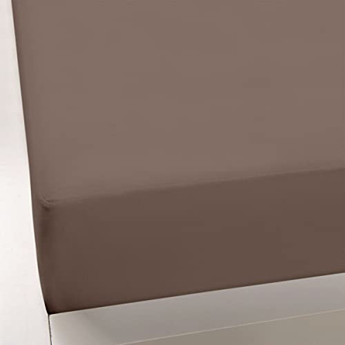 Bella Gracia Alto 180/200-200/220 trüffel - Formesse Jersey-Spannbetttuch - passend für Boxspringbetten, Matratzenhöhe bis 40 cm