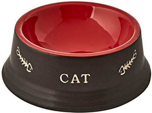 Nobby Gamelle en céramique pour Chat Noir/Rouge Ø 14 x 4,8 cm