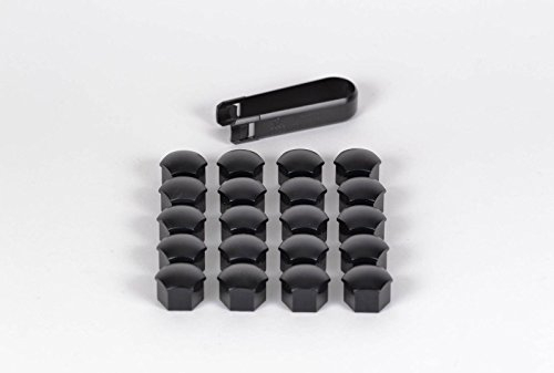 Audi Original Volkswagen Ersatzteile Radschraubenkappen SET mit Abziehhaken/schwarz