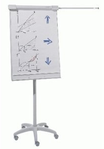 Dahle Flipchart Team grau Tafel 70x90cm Aufstellhöhe 200cm