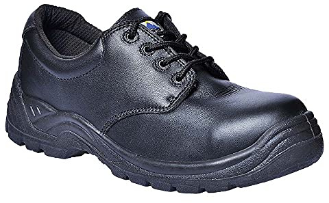 Portwest FC44 Compositelite Thor Shoe Metal Free Water Resistant Upper | Black, 10.5, S3S EN ISO 20345, CE Certified, Anti-Static Footwear, Composite Toecap, Dual Density, Padded Collar