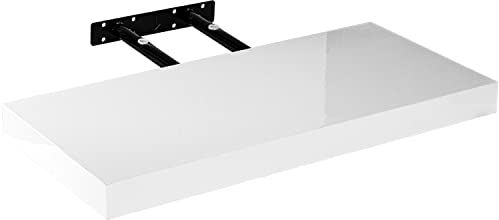 STILISTA Wandregal Volato, freischwebend, Farb- & Größenwahl, 90 cm Arktisweiß