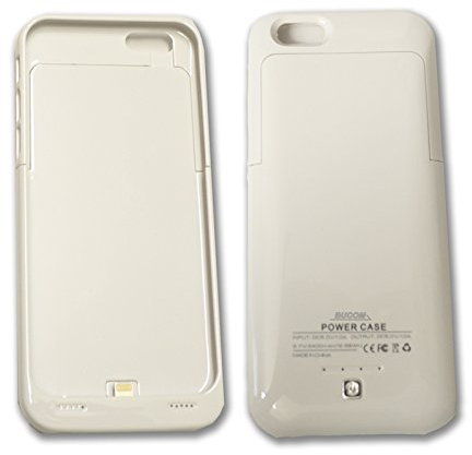 Ladec Over Emergency Charging Battery Power Case for iPhone 6/6S With Case – Emergency Charger 3400 mAh white
