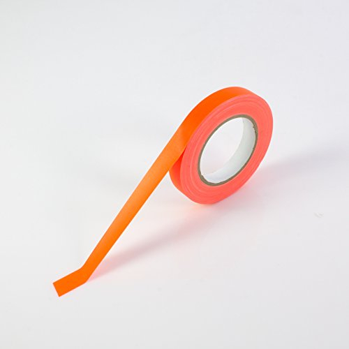 showking Rouleau Gaffer Tape Orange Fluo Réactif UV, 19 mm x 25 m, imperméable – Tissu Ruban adhésif/Gaffer