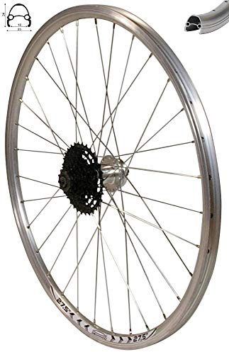 Redondo 27,5 Zoll Hinterrad Laufrad Felge Silber Disc + 8 Fach Kassette