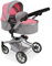 Puppenwagen Yolo, 2in1 Kombipuppenwagen für Kinder von 4 bis 8 Jahren, Melange Grau-pink