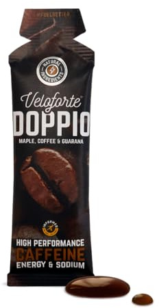 Veloforte Doppio Energy Gel for Running, Cycling, Triathlon | Award-Winning Natural Sports Gel for high-Performance fuelling. Dual-Source Carbs with Caffeine | Maple, Coffee & Guarana | 9-Pack | Award-Winning Natural Sports Gel for Running, Cycling & Triathlon | Dual-Source Carbs with Caffeine