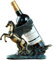 JIAJUZZ Single Bottle Wine Display Holder, Unicorn Shaped Resin Stand Serving Rack Organizer Stylish Decorative Antique (Color : Blue)