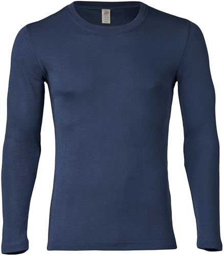 Engel, Long Sleave Top, Wool and Silk (Large (EU 50/52), Navy)