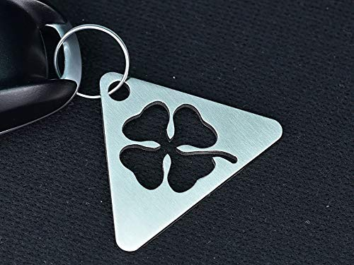 autoCOVR Schlüsselanhänger Anhänger für Alfa Romeo 159 147 156 166 GTV Giulietta Mito Giulia Stelvio Spider Brera 8C - 1 Stück Edelstahl Quadrifoglio Verde Schlüsselring