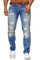 Redbridge by Cipo & Baxx RB-157 Jeans Distressed Style Helle Waschung Herren Hose W40 L34 Blau