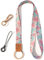 SENLLY Umhängeband Schlüsselband Neck Lanyard strip mit und echtem Leder, für Schlüssel, ID Badge Card Holder, Ausweishülle, Mobile Handys Telefon