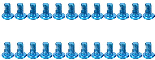 24 Pcs Bike Disk Brake Rotor Bolts Alloy Steel Bicycle Disc Brake Screw Mountain Bike M5x10mm Disc T25 Screw (blue)
