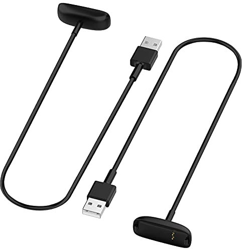 TopPerfekt 2-Pack 1.0 ft USB Cable for Fitbit Inspire 2 & ACE 3 Charging on the Go, Laptop, PC