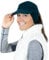 TrailHeads Mütze Damen – Fleece Cap Damen Pferdeschwanz – Wintermütze - Trailblazer Reflektierende Sport Winter Mütze mit Loch für Zopf - Blaugrün