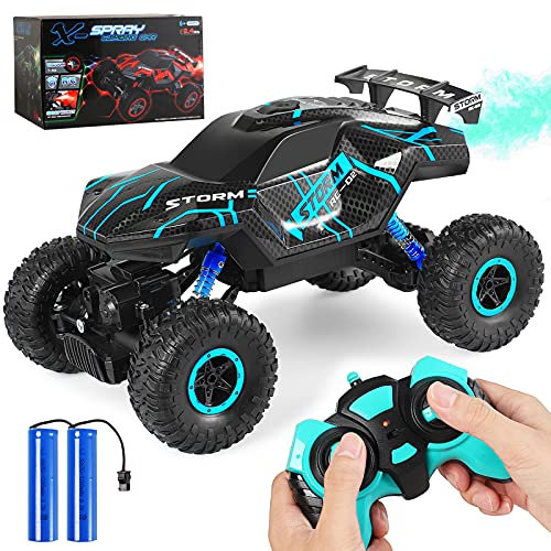 Herefun Macchina Telecomandata, 2.4GHz Fuoristrada Telecomandato Car, Alta Velocità RC Auto Off Road, Macchina Radiocomandata Ricaricabile per Bambini Giocattoli Compleanno Regalo (blu)