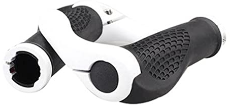 Fahrrad Lenkergriffe Gummi, Asudaro 1 Paar Fahrradgriffe mit Hörner Ergonomische Lenkergriffe rutschfeste Gummi Fahrrad Griff Lenkergriffe 22mm für Fahrrad/Mountainbike/Rennrad/Faltrad,Weiß