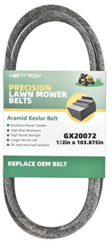 Hentroy GX20072 Courroie d'entraînement pour tondeuse autoportée – Cordon aramide de 264 cm – Courroie de rechange pour John Deere GY20570 de 106,7 cm
