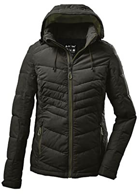 killtec Damen Steppjacke mit abzippbarer Kapuze KOW 149 WMN QLTD JCKT, dunkeloliv, 36, 37420-000
