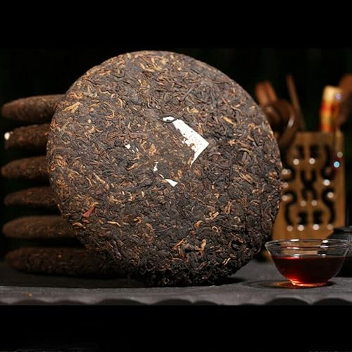 7 gâteaux de thé noir Pu Erh mûr 2499g Yunnan chinois pur Ruyi Qizi Pu'er gâteau de thé