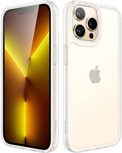 JETech Matte Case for iPhone 13 Pro Max 6.7-Inch, Shockproof Military Grade Drop Protection, Frosted Translucent Back Phone Cover, Anti-Fingerprint (Frosted Clear)