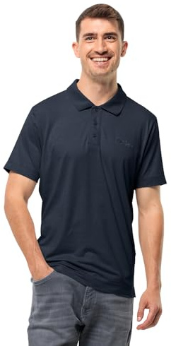 Jack Wolfskin Herren TRAVEL Polo M T-Shirt, Night Blue, L