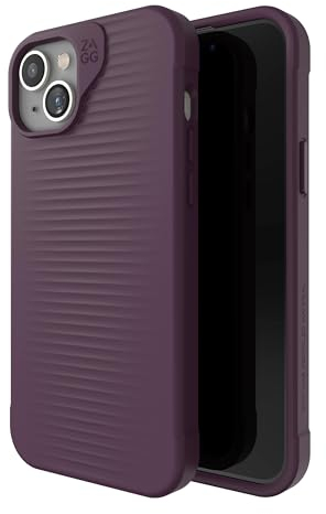 ZAGG Luxe Snap Schutzhülle für iPhone 15 Plus/14 Plus – Schutzhülle, Fallschutz (3 m), strapazierfähiges Graphen-Material, schlanke und leichte MagSafe-Handyhülle, Pflaumenviolett