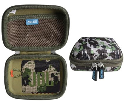 Anleo Étui de voyage rigide pour enceinte Bluetooth portable JBL Go 3 (camouflage)