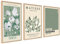 ag.art deco Moderne Poster Set | 3 Stück A3 30x40cm MIT RAHMEN HOLZ | Stilvolle Matisse Pastell Flower Market Kusama