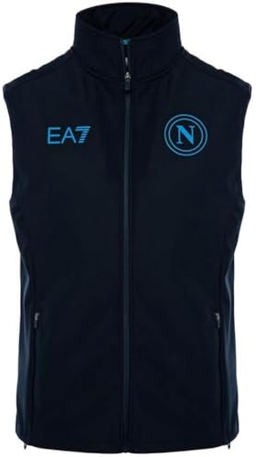 SSC NAPOLI Herren Gilet Smanicato Coat, blau, XXL