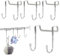 Türhaken 4er Set, Edelstahl Duschhaken Ohne Bohren Haken Duschwand, Doppelhaken mit Gummischichten, Dusche Türhaken Türhänger Haken für Küche,Badezimmer,Flur und Schlafzimmer, Silber
