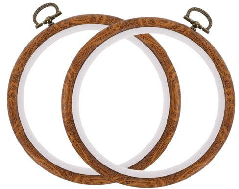 EXCEART 2st Stickkreis Kreise Handarbeit Runder Stickrahmen Aus Kunststoff Großer Stickrahmen Handgefertigte Ringe Kreuzringe 4-zoll-stickrahmen 4 Zoll Holzrahmen Gestickt Holzwerkzeuge Pp