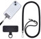 Cordon Para Movil Correa Movil Universal，Pegatinas Metálicas Para Teléfonos Móviles, Cuerdas Ajustables, Tirantes O Tirantes Para Liberar Las Manos. (Negro)