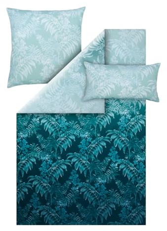 ESTELLA Ateliers Satin de Luxe Bettwäsche-Garnitur Azura Farbe türkis-560 Größe 155x220 + 80x80 + 40x80 cm