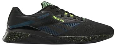 Reebok Nano X4, Zapatillas de Deporte Unisex adulto, Negro Escape Blue Digital Lime, 46 EU