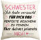 Artoid Mode Geschenk Für Schwester Kissenbezug, 45x45 cm Beste Schwester Geburtstagsgeschenke Kissen Schwesterherz Zierkissenbezug Cushion Cover Deko