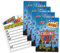 Superhelden-Comicbuch-Einladungen für Jungen und Kinder, 20 Stück, 10,2 x 15,2 cm, doppelseitig, zum Ausfüllen, mit nassen Umschlägen