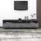 Meuble TV, Banc TV Support de Télévision Table TV Bas Armoire Basse Meuble TV HAMAR Gris foncé 158x40x40 cm Bois Massif de pin