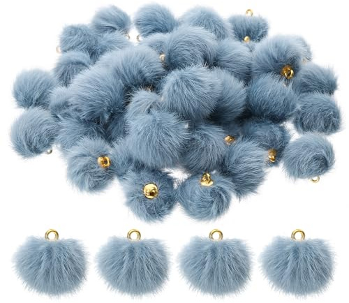PATIKIL Stk Pom Poms Charm Pompoms Charm Basteln Pom Poms Anhänger Kugeln Klein Flauschig Quaste Masse für Kunsthandwerk Schmuck Herstellung