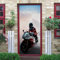Türaufkleber TürPoster Selbstklebend Wandbild 3D-Motorrad Türtapete Wandbild Türfolie TürPoster Fototapete 77x200cm