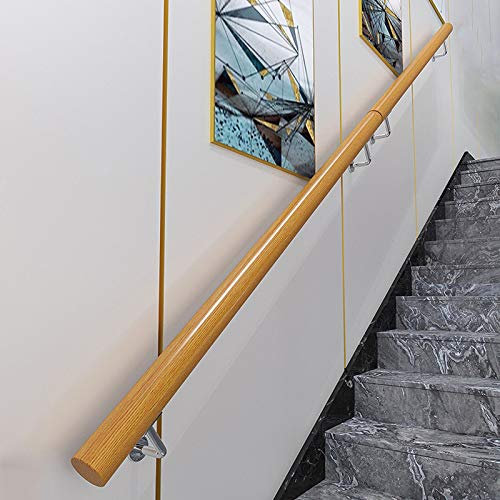 handlauf Edelstahl aussen Treppenhandläufe mit Beschlägen Rutschfester Handlauf aus Kiefernholz 30 bis 600 cm Korridor-Stützstange mit Fester Halterung aus Edelstahl Geeignet für eine V